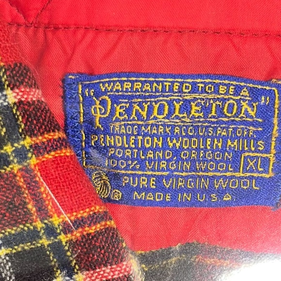 Vtg Pendleton Wool Board Shirt Men XL Tartan Plaid Loop Collar Virgin Wool USA - Picture 2 of 10